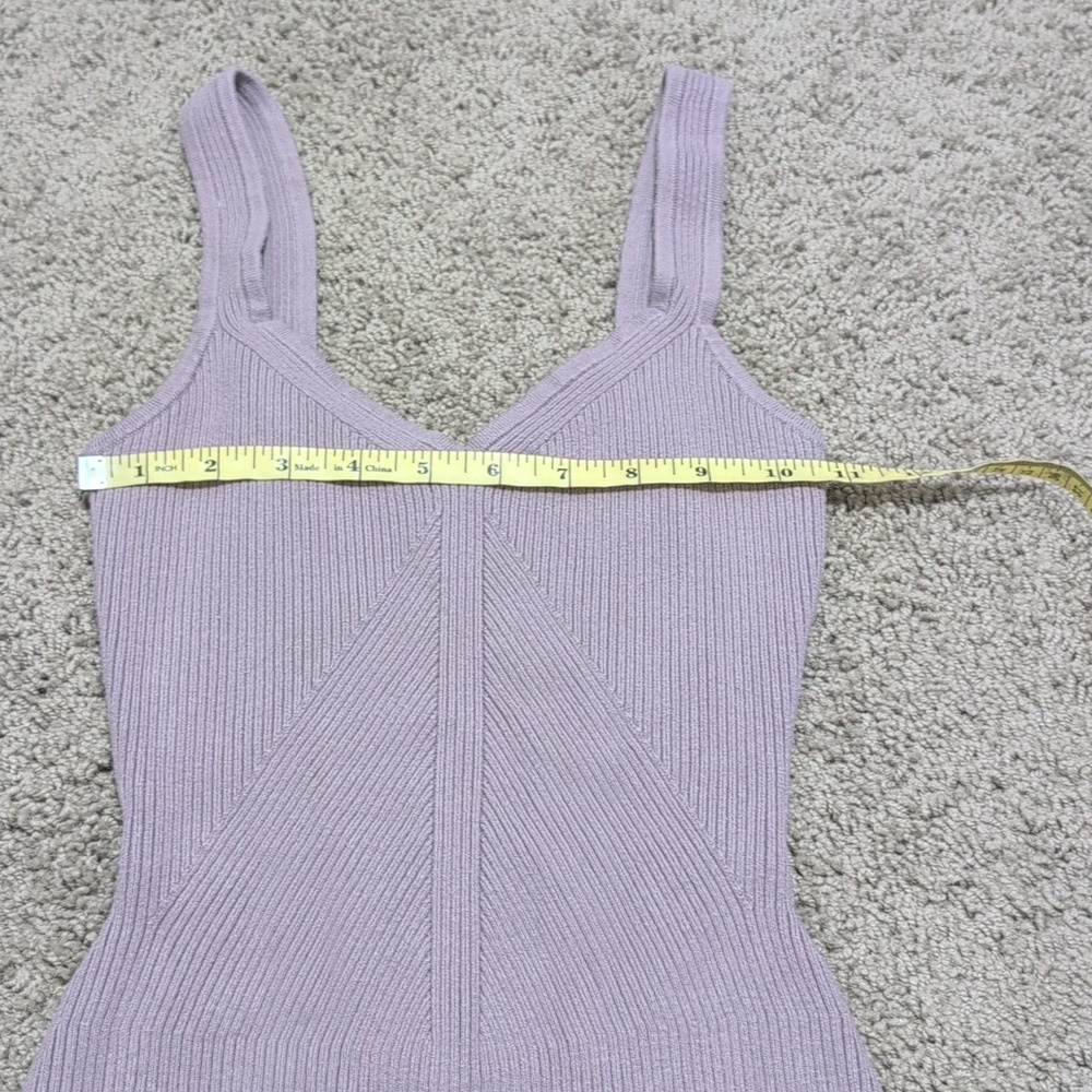 Abercrombie & Fitch Ribbed Bodysuit Taupe Purple Brown Size Small Thong - Picture 3 of 8